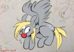 black_eyes blonde_mane cutie_mark feathered_wings feathers female female_feral feral flying fur grey_body grey_fur grey_wings hooves mane red_tongue solo spitting tail tongue tongue_out unguligrade wings yellow_tail powerjam friendship_is_magic hasbro my_little_pony mythology derpy_hooves_(mlp) equid equine mammal mythological_creature mythological_equine pegasus 2019 artist_name colored dated digital_drawing_(artwork) digital_media_(artwork) sketch