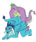 ahegao ambiguous_penetration anthro big_breasts big_butt blue_body blue_scales blue_spines blush breasts butt doggystyle dominant dominant_male duo eyes_closed female from_behind_position green_spines looking_pleasured male male/female nipples nude nude_anthro nude_female nude_male penetration purple_body purple_scales red_eyes scales sex submissive submissive_female tail wings pia-sama friendship_is_magic hasbro my_little_pony mythology princess_ember_(mlp) spike_(mlp) dragon mythological_creature mythological_scalie scalie digital_drawing_(artwork) digital_media_(artwork) hi_res