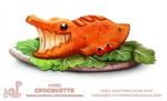 ambiguous_gender brown_eyes cheese dairy_products feral food fruit humor melted_cheese number plant pun simple_background smile solo text tomato visual_pun white_background piper_thibodeau crocodile crocodilian food_creature reptile scalie 2018 digital_media_(artwork) digital_painting_(artwork) english_text