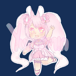 accessory breasts cleavage clothed clothing dress female garter gesture looking_at_viewer open_mouth pigtails solo waving waving_at_viewer yumemin animal_humanoid humanoid lagomorph lagomorph_humanoid leporid_humanoid mammal mammal_humanoid rabbit_humanoid 1:1 alpha_channel