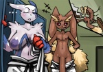 2013 alternate_color bench big_breasts bittenhard blush breasts brown_fur duo female fur huge_penis inside locker_room long_penis lopunny male nintendo nipples one_eye_closed penis pokémon red_eyes shiny_pokemon topless video_games white_fur wide_hips zangoose
Rating: Explicit
Score: 28
User: chdgs
Date: May 20, 2013