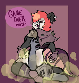 anthro armor big_butt boots bottomless butt cape clothed clothing dialogue dominant dominant_anthro dominant_male duo ear_piercing ear_ring faceless_character facesitting fangs fart fart_cloud fart_fetish farting_on_another farting_on_face femboy fingerless_gloves footwear freckled_butt freckled_face freckles furgonomics gloves grey_body hair handwear headgear helmet kneeling knight looking_at_another looking_back looking_back_at_another male male_on_top narrowed_eyes nose_scar on_top open_mouth open_smile orange_hair pauldron piercing pink_nose ring_piercing seiza shoes short_story simple_background sitting sitting_on_another smile smug solo_focus speech_bubble spiked_pauldron struggling tail tail_armor talking_to_another tan_background taunting teeth text thick_tail topwear warrior cafebrappe ollie_(possumassss) american_opossum mammal marsupial virginia_opossum digital_media_(artwork) english_text hi_res story story_in_description
