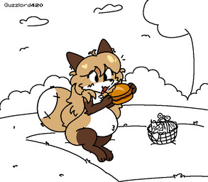anthro belly big_belly female fur hair orange_body orange_fur pregnant pregnant_anthro pregnant_female solo conditional_dnp guzzlord420 averi_(fiddleafox) canid canine fox mammal red_fox true_fox aliasing digital_media_(artwork)