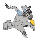 aircraft airplane alternate_species breasts female gatling_gun green_eyes gun humanoidized jet machine machine_gun minigun mouth_gun not_furry nude ranged_weapon solo vehicle weapon wide_hips robotjoe a-10 aircraft_humanoid humanoid living_aircraft living_machine living_vehicle