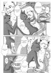 anthro blush breasts comic dialogue domestic_cat duo english_text erection felid feline felis female fur genitals greyscale hi_res male male/female mammal mikaduki_karasu monochrome mouse murid murine nipples nude open_mouth penis pussy rodent sex smile text tongue vaginal