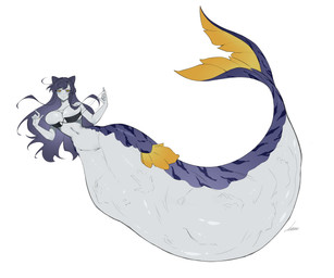 after_vore blue_body blue_hair breasts female female_pred group hair simple_background split_form vore white_background yellow_eyes 4kkc aquatic merfolk 2024 6:5 absurd_res hi_res