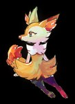 ambiguous_gender anthro biped black_legs eyelashes fluffy fluffy_tail fur inner_ear_fluff mouth_closed paws pupils sitting solo tail tuft white_body white_fur white_sclera yellow_body yellow_fur flavia-elric nintendo pokemon louise_(flavia-elric) braixen generation_6_pokemon pokemon_(species) 2020 alpha_channel digital_media_(artwork) hi_res female_(lore)