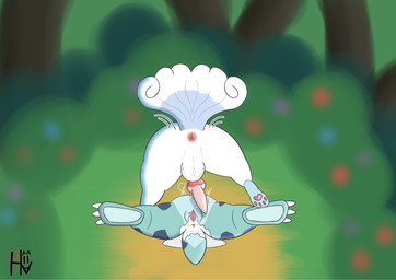 after_sex animal_genitalia anus balls bodily_fluids canine_genitalia claws cum cum_drip cum_pool cum_pooling dripping duo excessive_cum excessive_genital_fluids female feral forest forest_background from_front_position fur gaping gaping_vagina genital_fluids genitals humanoid_genitalia humanoid_vulva knot knotted_penis male male/female nature nature_background penis plant pull_out rear_view relieved sighing tail tail_motion tailwag tree vulva hornyvulpine nintendo pokemon alolan_form alolan_vulpix canid canine fox generation_1_pokemon generation_7_pokemon mammal nidorina pokemon_(species) regional_form_(pokemon) absurd_res hi_res