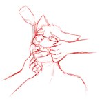 ambiguous_gender drinking drugging drugs finger_in_mouth fish_hooking forced holding_tongue mouth_play magicdawn canid canine fox mammal hi_res