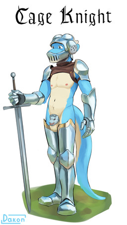 anthro armor blue_body blue_fur chastity_cage chastity_device clothing fur gauntlets gloves handwear headgear helmet horn horned_helmet knight male melee_weapon multicolored_body multicolored_fur nude outside slim_male solo sword tan_body tan_fur two_tone_body two_tone_fur warrior weapon dakon dungeons_and_dragons hasbro mythology wizards_of_the_coast dak dragon mythological_creature mythological_scalie scalie absurd_res hi_res