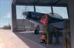 aircraft airplane brown_hair clothed clothing day detailed_background female feral hair hooves outside sky smile solo vehicle rodrigues404 hasbro my_little_pony dustbowl_dune fan_character equid mammal animated short_playtime