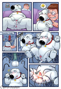 animal_genitalia animal_penis ankles_tied anthro anus balls bdsm blush bodily_fluids bound canine_genitalia canine_penis castration clenched_teeth clothing cock_and_ball_torture collar collar_only duo eunuch eyewear feet fur genital_mutilation genital_scar genital_torture genitals glasses hands_tied impotent lipsticking male mutilation nude one_eye_closed onomatopoeia penis penis_tip scar sheath shirt simple_background sitting smile sound_effects spread_legs spreading submissive submissive_anthro submissive_male surgical_operation sweat sweatdrop tail teeth text toes topwear wearing_glasses what anonpupb family_guy brian_griffin peter_griffin canid canine canis domestic_dog human mammal absurd_res comic digital_media_(artwork) english_text hi_res