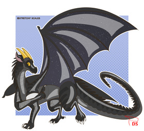 black_body black_scales dark_body dark_scales digitigrade dragon_paws feral gesture glistening glossy_body hand_gesture horn legs_up long_tail looking_at_viewer male malleable_body multicolored_body paws pointing pointing_at_self pose scales smile smiling_at_viewer solo spread_wings tail wings yellow_horn digitalscales european_mythology mythology wings_of_fire dragon living_latex mythological_creature mythological_scalie nightwing_(wof) reptile scalie western_dragon absurd_res hi_res