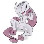 3_fingers 3_toes ambiguous_gender featureless_crotch feet feral fingers glistening glistening_body navel purple_body purple_skin simple_background sitting solo thick_thighs toes white_background white_body white_skin monodie nintendo pokemon generation_6_pokemon legendary_pokemon mega_evolution mega_mewtwo mega_mewtwo_y pokemon_(species) 1:1 hi_res