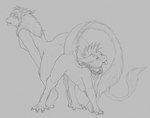 ambiguous_penetration anthro ass_to_ass claws duo female feral fur knotting looking_at_another male male/female penetration yaroul mythology dragon furred_dragon furred_scalie mythological_creature mythological_scalie scalie hi_res
