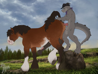 anal anal_penetration anatomically_correct anatomically_correct_anus anatomically_correct_genitalia anatomically_correct_penis animal_genitalia animal_penis anthro anthro_on_feral anthro_penetrating anthro_penetrating_feral anus balls bestiality big_penis digitigrade dock_(anatomy) duo equine_anus equine_genitalia equine_penis erection feathering feral feral_penetrated flared_penis fur genitals grey_body grin hooves horn interspecies knot knotted_penis larger_feral larger_male larger_penetrated logo looking_pleasured male male/male male_anthro male_feral male_on_anthro male_on_bottom male_on_feral male_on_top male_penetrated male_penetrating male_penetrating_male medial_ring mottled mottled_genitalia mottled_penis neckwear nude on_bottom on_top penetration penile penile_penetration penis penis_in_ass puffy_anus quadruped sex size_difference smaller_anthro smaller_male smile tail teeth text unguligrade vein veiny_penis fenn.perrox remy_(wulfer) draft_horse equid equine horse kobold mammal scalie 2026 artist_logo artist_name digital_drawing_(artwork) digital_media_(artwork) hi_res