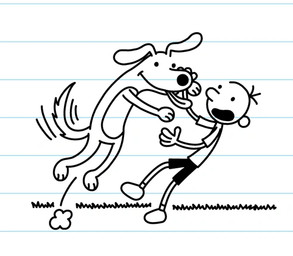 ambiguous_gender duo grass jumping male plant playful playing tongue tongue_out canid canine canis domestic_dog human mammal low_res monochrome