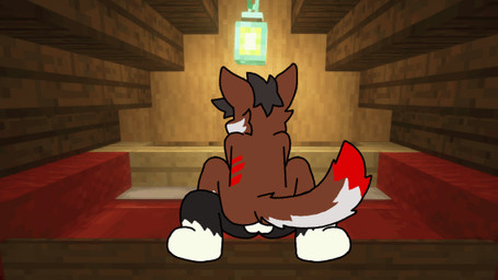 anal anal_penetration anthro black_body black_fur black_hair brown_body brown_fur duo fur hair male male/male penetration penile penile_penetration rough_sex sex shaking tail mushroomwolf redtale microsoft minecraft mojang xbox_game_studios 16:9 animated widescreen