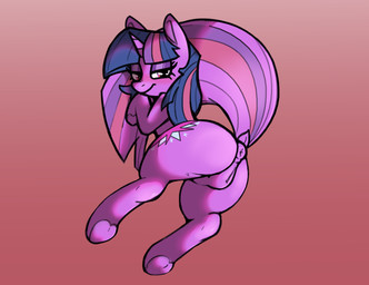 animal_genitalia animal_vulva anus blush butt equine_genitalia equine_vulva female feral genitals half-closed_eyes hooves horn looking_back narrowed_eyes puffy_anus raised_tail simple_background smile solo tail vulva viofsa friendship_is_magic hasbro my_little_pony mythology twilight_sparkle_(mlp) equid equine horse mammal mythological_creature mythological_equine unicorn 2026 digital_media_(artwork)