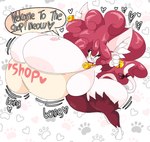 anthro apron apron_only areola bell big_areola big_breasts big_butt big_ears breasts butt cat_tail clothing collar container cup femboy food fruit fur glass glass_container glass_cup hair happy huge_areola huge_breasts huge_butt huge_hips huge_thighs hyper hyper_areola hyper_breasts long_ears looking_at_another looking_at_viewer milk one_eye_closed pink_body pink_fur plant red_body red_fur red_hair solo strawberry text thick_thighs wide_hips wink winking_at_viewer rogywantscoffee domestic_cat felid feline felis mammal english_text hi_res male_(lore)