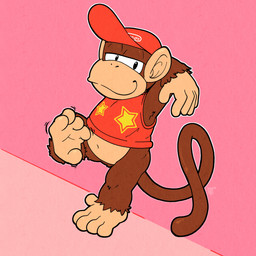 clothing feet fur gesture hands_behind_head hat headgear headwear leaning_against_wall looking_at_viewer male prehensile_feet raised_arms shirt smile smug solo tail toes topwear waving waving_at_viewer argon_vile donkey_kong_(series) nintendo diddy_kong haplorhine mammal monkey primate 1:1 absurd_res hi_res
