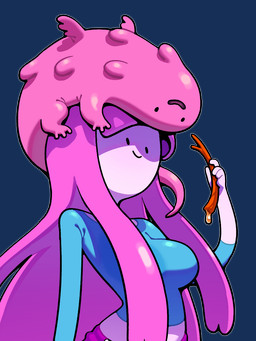 ambiguous_gender bangs blunt_bangs breasts dot_eyes duo female feral food hair pink_hair simple_eyes smile stick toony discount-supervillain adventure_time cartoon_network mythology neddy_(adventure_time) princess_bubblegum candy_people_(at) dragon food_creature human mammal mythological_creature mythological_scalie scalie 3:4 hi_res brother_(lore) brother_and_sister_(lore) sibling_(lore) sister_(lore)