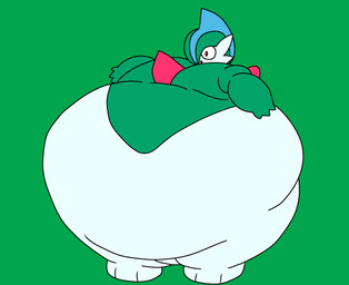 air_inflation belly belly_expansion big_belly body_inflation expansion green_background green_body green_hair hair huge_belly huge_thighs hyper hyper_belly hyper_inflation inflation male multicolored_body not_furry open_mouth pink_eyes pink_mouth simple_background solo thick_thighs three-quarter_view two_tone_body white_body kikyu reathe third-party_edit nintendo pokemon gallade generation_4_pokemon humanoid pokemon_(species) 2022 absurd_res color_edit colored digital_media_(artwork) flat_colors hi_res