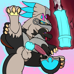 anal anal_penetration animal_genitalia animal_penis balls blush bodily_fluids cum duo equine_genitalia equine_penis erection feral fur genital_fluids genitals hybrid_genitalia hybrid_penis knot knotted_equine_penis knotted_penis male male/male male_penetrated male_penetrating male_penetrating_male open_mouth penetration penis sex simple_background tail tongue ferzdracroc nintendo pokemon canid canine generation_7_pokemon legendary_pokemon mammal pokemon_(species) reptile salandit scalie silvally 1:1 digital_media_(artwork) hi_res