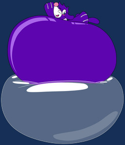 belly_bed blue_eyes blush bubble feral glistening glistening_body inflation looking_at_viewer male purple_body solo white_snout bloatable nintendo pokemon poppet_(bloatable) aquatic generation_7_pokemon mammal pinniped pokemon_(species) popplio 2026 absurd_res alpha_channel hi_res