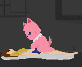 anthro blinking blue_eyes bodily_fluids body_pillow detailed_background flower fur genital_fluids genitals grinding horn inside internal looking_at_another male masturbation outlet penetrable_sex_toy penis pillow pink_body pink_fur plant plushie plushie_humping plushie_penetrated plushophilia question_mark seductive sex_doll sex_toy smile solo thought_bubble white_body white_fur white_wool wool_(fur) xinyu amagi_brilliant_park macaron_(amagi_brilliant_park) tirami bovid canid canine canis caprine domestic_dog mammal pomeranian sheep spitz animated digital_media_(artwork) hi_res no_sound pixel_(artwork) pixel_animation short_playtime video