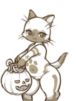 anthro biped candy candy_cane curvy_figure dessert digitigrade dipstick_tail facial_markings female female_anthro food footprint front_view fur genitals gloves_(marking) halloween_bucket head_markings innie_vulva leg_markings markings multicolored_body multicolored_fur muzzle_(marking) navel nude nude_anthro nude_female pawprint pawprint_(marking) simple_background socks_(marking) solo tail tail_markings thick_thighs two_tone_body two_tone_fur vulva whiskers white_background diru capcom monster_hunter felid felyne lynian mammal palico 2024 3:4 digital_drawing_(artwork) digital_media_(artwork) hi_res monochrome sepia