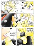 anthro balls canid canine comic dialogue duo english_text erection eulipotyphlan fakerface foreskin foreskin_play fox genitals hedgehog male male/male male_penetrated male_penetrating male_penetrating_male mammal miles_prower oral penetration penis sega sex shadow_the_hedgehog sonic_the_hedgehog_(series) text tongue_in_foreskin