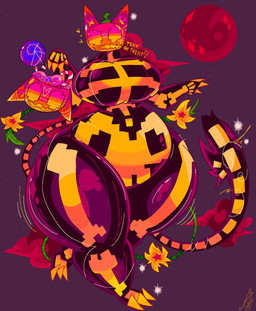 anthro belly big_breasts bodysuit breasts candy clothing dessert female food for_a_head huge_thighs overweight overweight_female pumpkin_head skinsuit solo thick_thighs tight_clothing p0y epic_games fortnite spice_(fortnite) domestic_cat felid feline felis mammal object_head hi_res