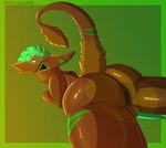 anthro anus big_butt butt male puffy_anus solo archenarie kairos_(archenarie) sergal absurd_res hi_res