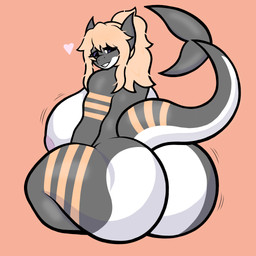 anthro big_breasts big_butt breasts butt curvy_figure female huge_breasts huge_butt nipples non-mammal_breasts non-mammal_nipples solo thick_thighs voluptuous haosafterdark jennifer_(haosafterdark) aquatic fish shark 1:1 hi_res