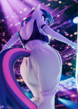 anthro armlet bottomwear bracelet breasts butt clothing eyeshadow female fishnet_clothing horn jewelry makeup pants shirt solo sweatpants tank_top topwear under_boob sunylira3d friendship_is_magic hasbro my_little_pony mythology twilight_sparkle_(mlp) equid equine mammal mythological_creature mythological_equine unicorn 3d_(artwork) absurd_res digital_media_(artwork) hi_res