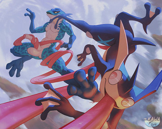 2_toes 3_toes action_pose anthro balls big_penis blue_body blue_skin duo erection feet fight genitals humanoid_genitalia humanoid_penis kick long_tongue male male/male membrane_(anatomy) midair oral penis pose sex short_tail tail tapering_penis toes tongue tongue_out tonguejob webbed_feet drakawa nintendo pokemon rivals_of_aether ranno amphibian frog generation_6_pokemon greninja poison_dart_frog pokemon_(species) 5:4