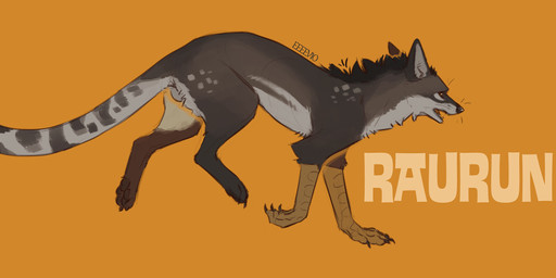 balls feet feral fur fur_markings genitals male male_feral markings running scuted_arms scutes snout solo talons text toes whisker_spots whiskers eeeevio mythology rauron canid canine enfield hybrid mammal mythological_creature digital_drawing_(artwork) digital_media_(artwork) english_text hi_res
