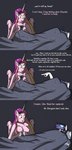 anthro bed bed_sheet bedding blanket blanket_grab casual_exposure casual_nudity cuckold cuckquean dialogue duo female furniture gesture groggy hand_gesture horn humor male misunderstanding pointing sleeping sleeping_together text wings woken str8aura-no-not-that-one friendship_is_magic hasbro my_little_pony mythology princess_cadance_(mlp) shining_armor_(mlp) equid equine horse mammal mythological_creature mythological_equine pony unicorn winged_unicorn absurd_res english_text hi_res