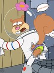 butt clothing female genitals peril pussy solo speech_bubble standing tail text toilet torn_clothing underwater water the_wank_bank nickelodeon spongebob_squarepants sandy_cheeks mammal rodent sciurid tree_squirrel absurd_res english_text hi_res