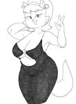 4_fingers accessory alternate_costume anthro areola areola_outline arms_bent big_areola big_breasts big_nipples biped breasts cheek_tuft clothed clothed_anthro clothed_female clothing curved_eyebrows dark_areola dark_clothing dark_dress dark_nipples dark_thong dark_underwear dress ear_piercing ear_ring eyebrow_through_hair eyebrows eyelashes facial_markings facial_tuft female fingers floral_clothing floral_dress floral_print front_view fur fur_tuft hair hair_accessory hairband hand_behind_head head_markings humanoid_hands iris legs_together looking_at_viewer markings mature_anthro mature_female medium_hair navel nipple_outline nipples no_pupils open_mouth open_smile piercing pose prick_ears print_clothing print_dress ring_piercing skimpy slightly_chubby slightly_chubby_anthro slightly_chubby_female small_nose smile smiling_at_viewer solo standing striped_body striped_face striped_fur stripes tail thick_thighs thin_eyebrows thong translucent translucent_clothing translucent_dress translucent_hair tuft underwear dbaru nickelodeon t.u.f.f._puppy mrs._katswell domestic_cat felid feline felis mammal 2024 black_and_white digital_drawing_(artwork) digital_media_(artwork) hi_res monochrome portrait sketch three-quarter_portrait