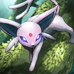 3_toes ambiguous_feral ambiguous_gender black_nose feet feral forehead_gem forest forked_tail fur gem log moss outside paws plant purple_body purple_ears purple_fur purple_sclera purple_tail quadruped red_gem solo standing tail teal_inner_ear toes tree unusual_anatomy unusual_tail white_eyes wood spicyichizo nintendo pokemon eeveelution espeon generation_2_pokemon mammal pokemon_(species) 1:1 2025 absurd_res hi_res shaded