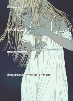 anthro blonde_hair brush buckteeth clothing comb_(brush) dress female hair hairbrush mind_control obscured_eyes ring simple_background snowgrave solo teeth text thorn_ring seirette deltarune undertale_(series) noelle_holiday cervine deer mammal 2025 comic english_text
