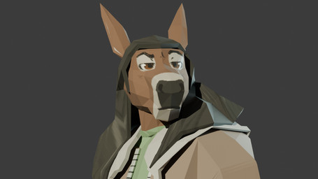 anthro black_hair brown_body brown_clothing brown_eyes brown_jacket brown_topwear clothed clothing green_clothing green_topwear grey_background hair jacket long_hair low_poly male male_anthro mouth_closed narrowed_eyes simple_background solo topwear jezzlen chuy_(jezzlen) asinus donkey equid equine mammal 16:9 3d_(artwork) bust_portrait digital_media_(artwork) hi_res portrait widescreen