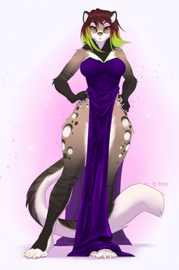 anthro biped breasts claws clothed clothed_anthro clothed_female clothing countershade_torso countershading feet female fingers front_view fur hair looking_at_viewer simple_background smile solo spots standing stripes tail toes by_dream felid feline mammal 2026 absurd_res digital_drawing_(artwork) digital_media_(artwork) hi_res