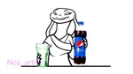 16:9 2021 2d_animation animated anthro bottle clothed clothing cobra coca-cola container dialogue explosion female holding_bottle holding_container holding_glass holding_object humor keeshee lamarian looking_at_viewer meme ncs pepsi real reptile scalie short_playtime snake snake_hood solo sound sound_warning talking_to_viewer voice_acted webm widescreen