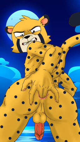 angry anthro anus balls biped bite biting_lip butt clenched_teeth erection fingering fingering_self genitals humanoid_genitalia humanoid_penis looking_back male masturbation moon outside penis presenting presenting_hindquarters solo spots teeth furrygl twende_(series) kimbe_(twende) cheetah felid feline mammal 2025 9:16 hi_res