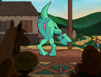 ambiguous_gender anthro anus auction bent_over bodily_fluids collar collar_only crying detailed_background genitals group humiliation male nude penis presenting presenting_anus public public_humiliation tears tongue tongue_out kafunya kobold_adventure moe_(kobold_adventure) kobold scalie absurd_res hi_res