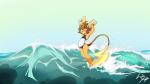 3_toes anthro barefoot clothed clothing feet female flat_chested hair open_mouth outside sea sky smile solo surfing toes water wave hamsteroftime nintendo pokemon halo-halo_(hamsteroftime) alolan_form alolan_raichu generation_7_pokemon mammal pokemon_(species) regional_form_(pokemon) hi_res