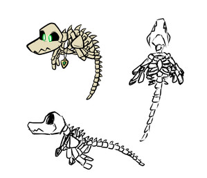bone front_view glowing glowing_eyes green_eyes high-angle_view jewelry looking_forward male mouth_closed pendant side_view simple_background skeleton solo toony white_background virmir roko_kirihoko animated_skeleton cetacean dolphin mammal marine toothed_whale undead 2024 absurd_res digital_media_(artwork) hi_res model_sheet